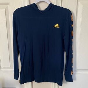 Adidas Boys Hooded Long Sleeve T-shirt